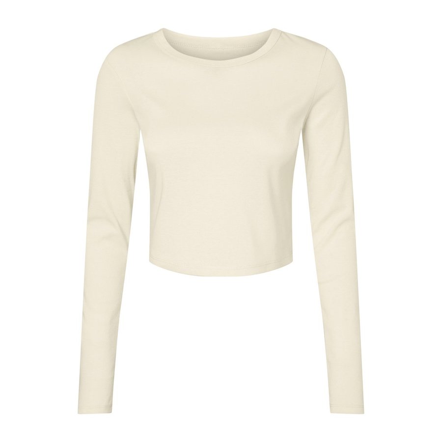 Bella+Canvas Langarm Baby Tee Micro Rib für Damen, Solid Natural Blend L, BL1501