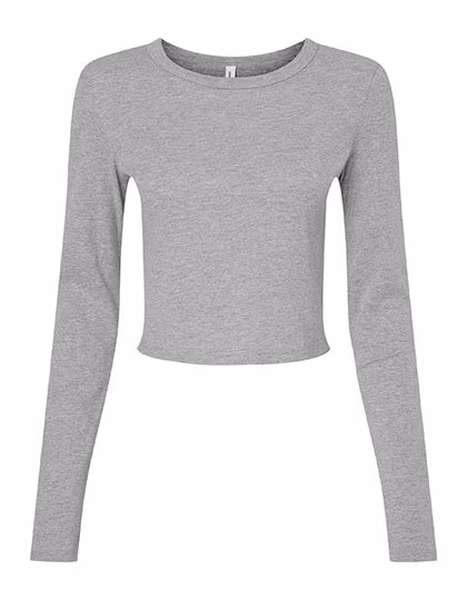 Bella+Canvas Langarm Baby Tee Micro Rib für Damen, Solid Natural Blend L, BL1501