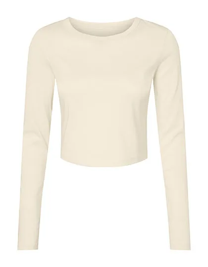Bella+Canvas Langarm Baby Tee Micro Rib für Damen, Solid Natural Blend L, BL1501