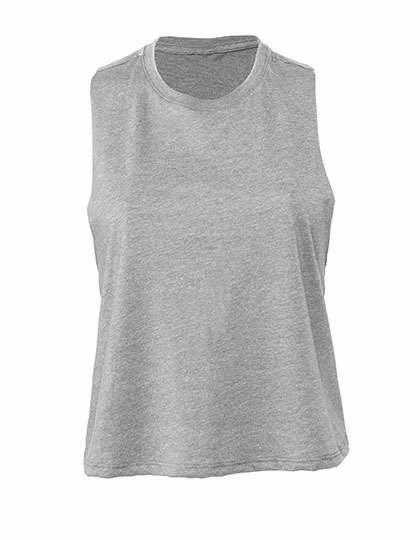Bella+Canvas Ärmelloses Racerback Cropped Tanktop, Athletic Heather S, BL6682