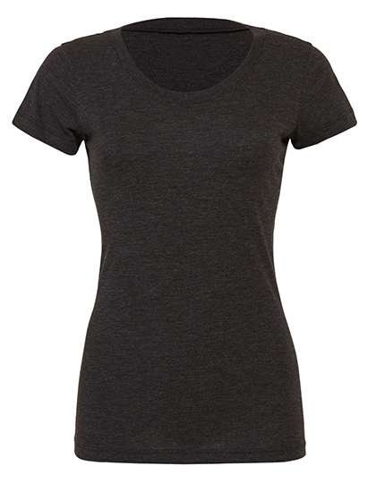 Bella+Canvas Tailliertes Triblend T-Shirt für Frauen, Charcoal-Black Triblend (Heather) S, BL8413