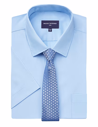 Brook Taverner Vesta Short Sleeve Shirt Blue 14.5 (37) (BR691), BR691