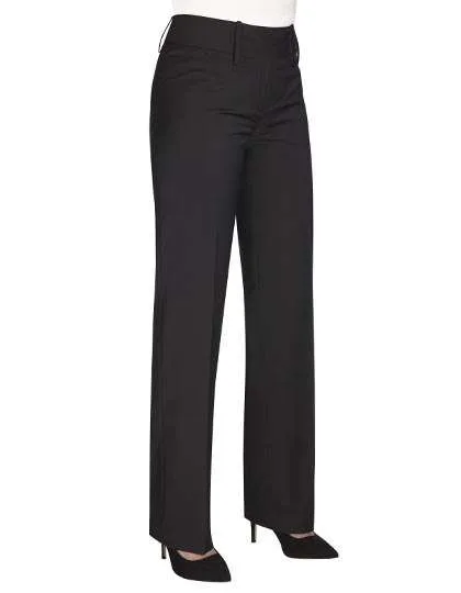 Brook Taverner Miranda Hose, gerade Beine, Polyester-Woll-Mix, Black 6W(34)/36, BR701