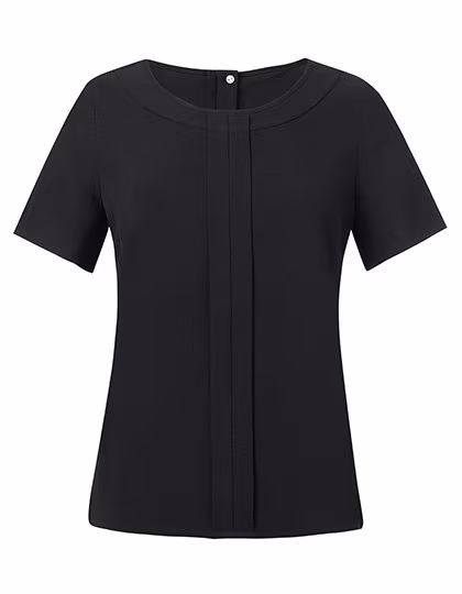 Brook Taverner Camicetta da Donna "Verona" con zip sul retro, Black 28 (56), BR803