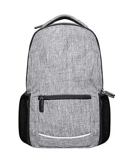 Bags2Go Daypack Wall Street aus 600D Polyester, Grey Melange 44 x 31 x 16 cm, BS15380