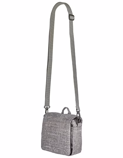Bags2Go Small Messenger Bag with Belt Attachment in, Grey Melange 18 x 16 x 5 cm, BS17408