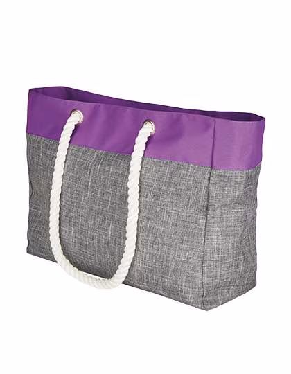 Bags2Go Tote Bag "San Diego" with Inner Pocket, Grey Melange/Neon Lilac 44 x 33 x 16 cm, BS18095