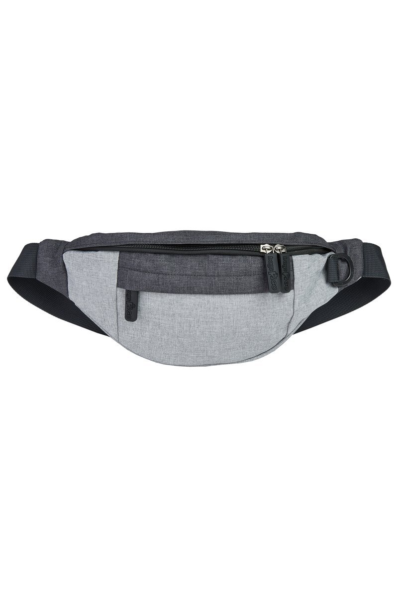 Bags2Go Belt Bag Helsinki with Adjustable Strap, Dark Grey Melange/Light Grey Melange 36 x 15 x 7,5 cm, BS19482