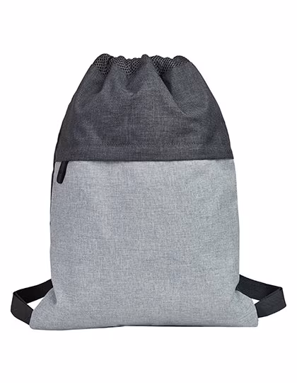 Bags2Go Gothenburg Gymsac mit Air-Mesh Tunnelzug, Dark Grey Melange/Light Grey Melange 43 x 33 cm, BS20077