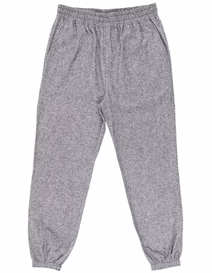 Burnside Karierte Flanell Joggerhose mit Taschen in, Heather Grey L, BU8810