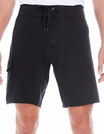 Burnside Stretch Board Shorts mit Kordelzug, Black 36, BU9371