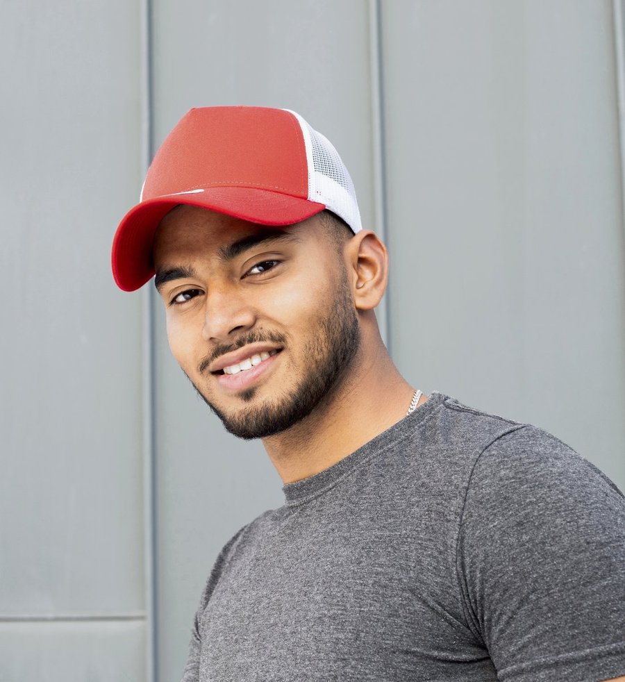 Brain Waves Nachhaltiges 5-Panel Trucker Cap, Black/Black One Size, BW7020255