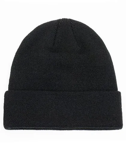 Brain Waves POLYLANA® Cuff Beanie aus recyceltem Garn, Black One Size, BW801952