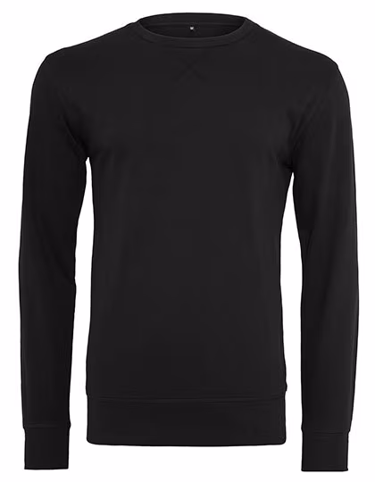 BuildYourBrand Light Crew Sweatshirt aus Baumwolle-Mix, Heather Grey XL, BY010