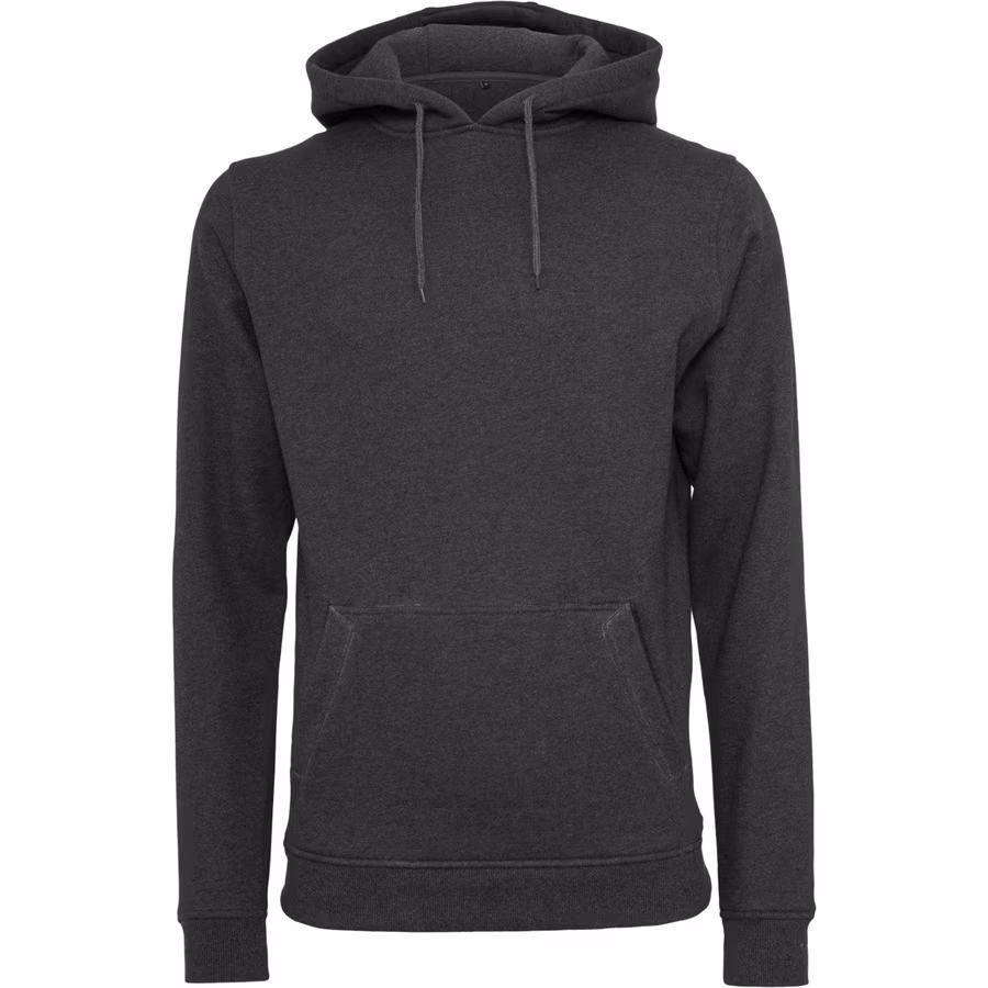BuildYourBrand Heavy Hoodie mit Kängurutasche und Kapuze, Black M, BY011
