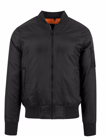 BuildYourBrand Build Your Brand Bomber Jacket Burgundy S (BY030), BY030
