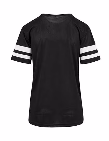 BuildYourBrand T-Shirt with Mesh Stripes for Women, Black/White XS, BY033