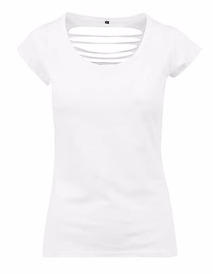 BuildYourBrand T-shirt avec dos ouvert pour Femme, White XS, BY035