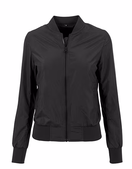 BuildYourBrand Build Your Brand Ladies´ Nylon Bomber Jacket Dark Olive M (BY044), BY044