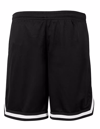 BuildYourBrand Pantaloncini Mesh bicolore con spacco laterale, Black/Black S, BY047