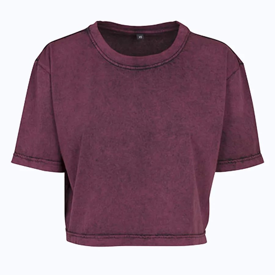 Ladies´ Acid Washed Cropped Tee