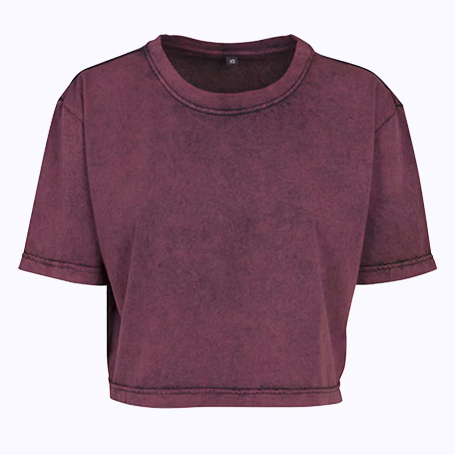 T-Shirt corta da Donna lavata in Cotone