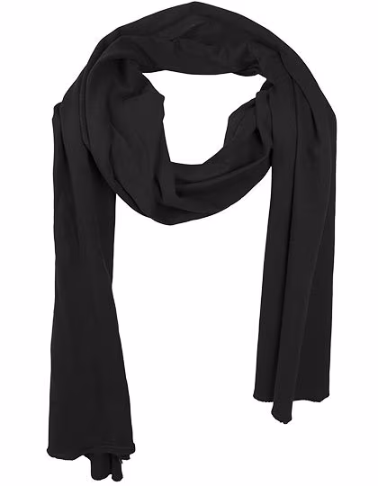 BuildYourBrand Jersey Scarf made of 100% Cotton, Black One Size, BY063