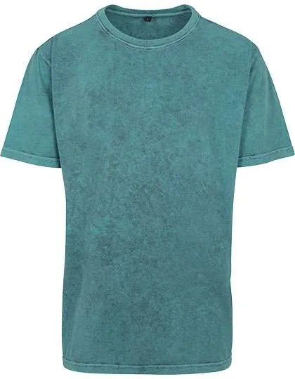 BuildYourBrand Acid Washed T-Shirt Regular Fit Baumwolle, Teal Black S, BY070