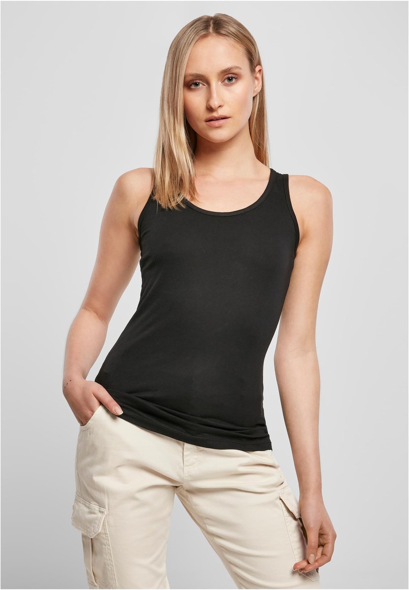 BuildYourBrand Ärmelloses Damen T-Shirt in Schwarz, Black XS, BY089