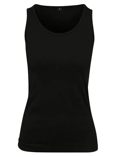 BuildYourBrand Ärmelloses Damen T-Shirt in Schwarz, Black XS, BY089