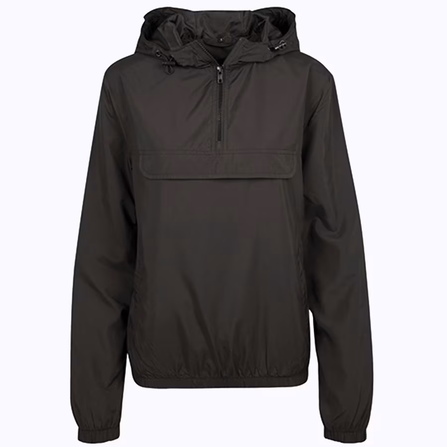 BuildYourBrand Giacca Basic Pull Over, cappuccio da Donna, Black XS, BY095