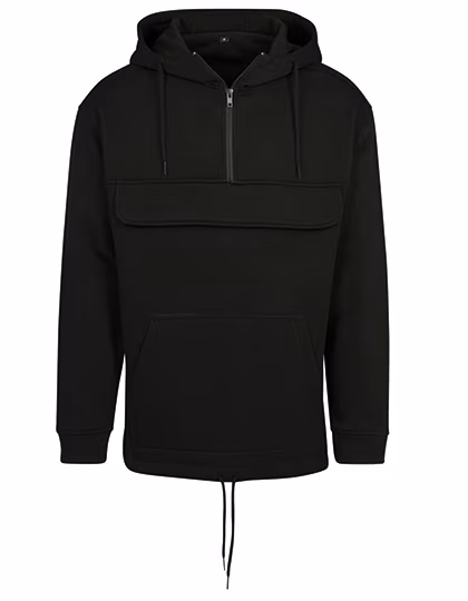 BuildYourBrand Sweat Pull Over Hoody mit Brusttasche, Black L, BY098