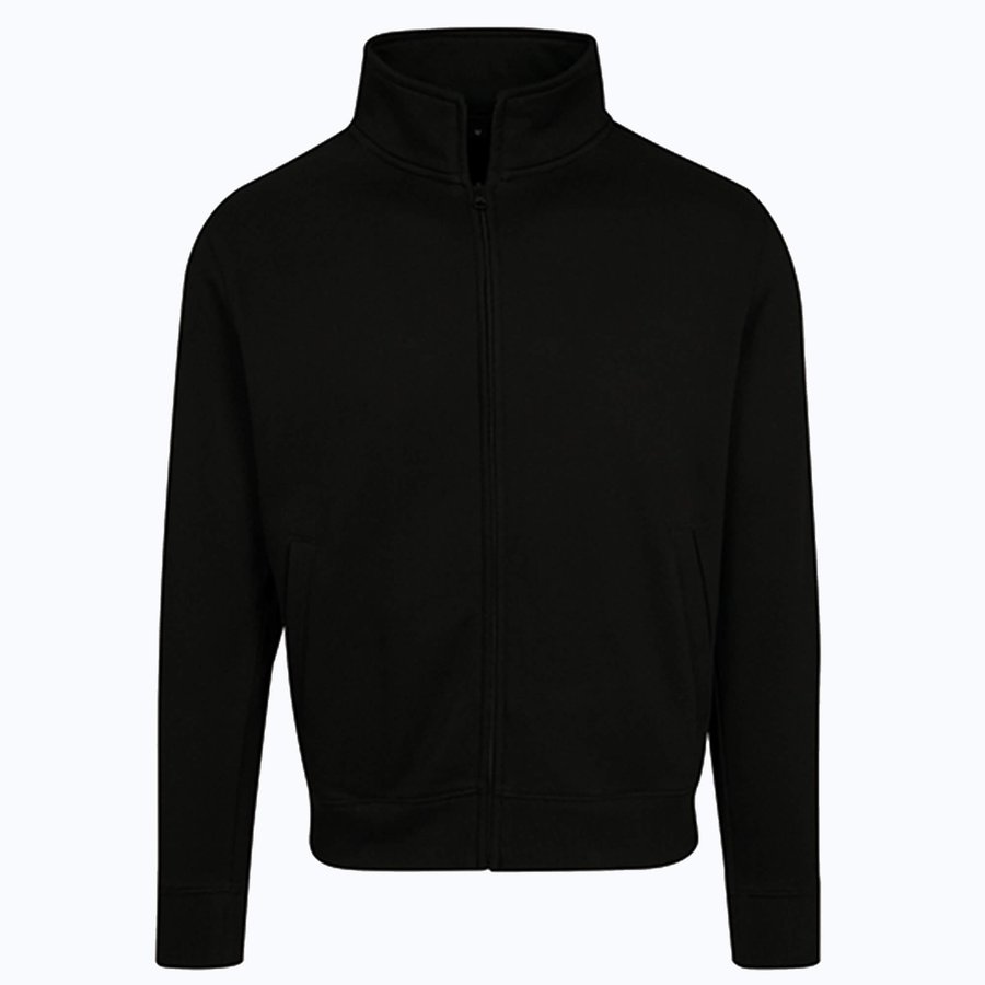 Sweat-Cardigan mit hohem Stehkragen