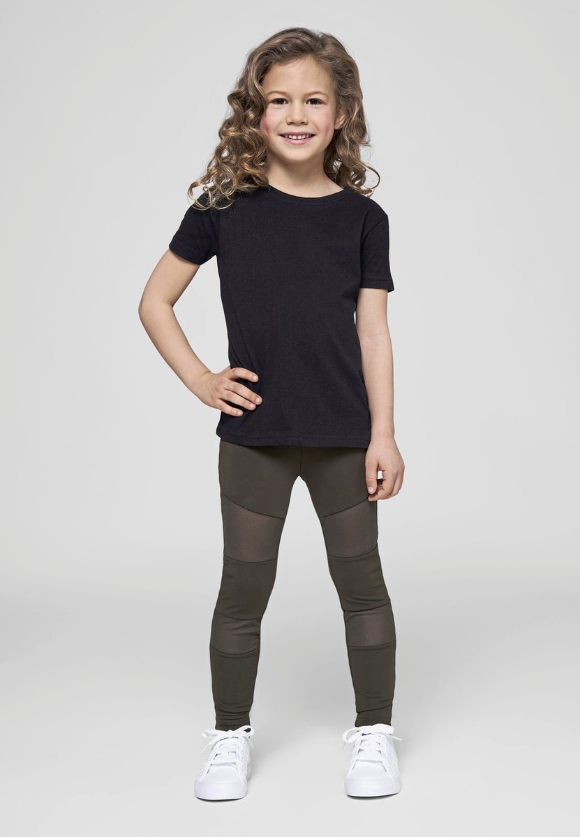 BuildYourBrand Mädchen T-Shirt mit verkürztem Schnitt, Black 122/128, BY115