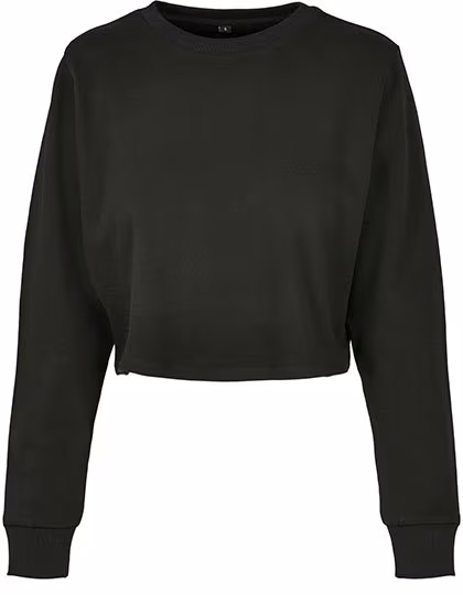 BuildYourBrand Cropped Crew Shirt aus Baumwolle, White 3XL, BY131