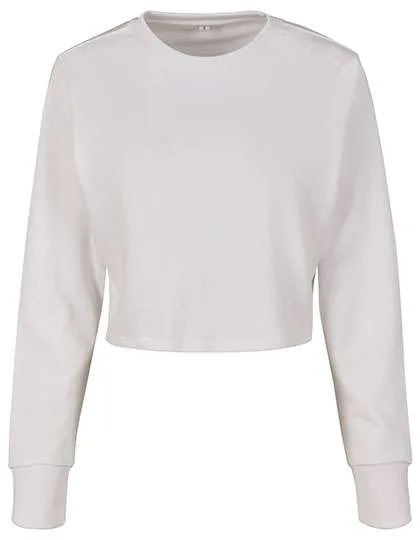 BuildYourBrand Cropped Crew Shirt aus Baumwolle, White 3XL, BY131