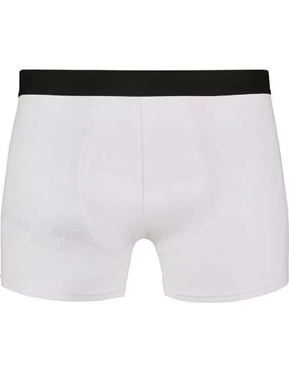 BuildYourBrand Boxershorts 2er-Pack mit Gummibund, White S, BY132
