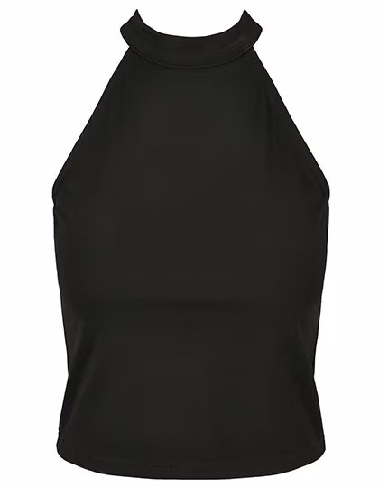 BuildYourBrand Figurbetontes bauchfreies Turtleneck-Top, White XS, BY134