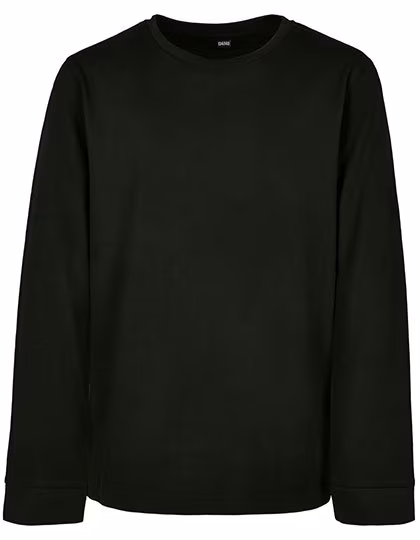 BuildYourBrand Maglia manica lunga per Bambini in Cotone con scollo girocollo, Black 158/164, BY135