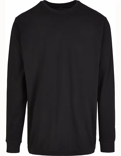 BuildYourBrand Bio-Baumwolle Langarmshirt mit Rippbündchen, White XXL, BY150