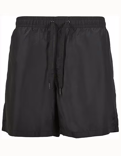 BuildYourBrand Recycelte Schwimmshorts mit Mesh-Innenhose, Black S, BY153