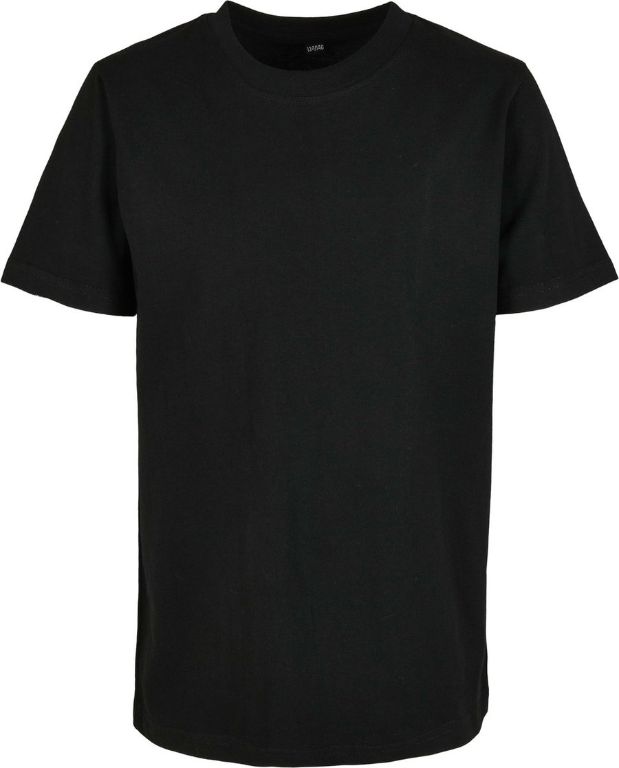 BuildYourBrand T-Shirt 2.0 mit Crewneck für Kinder, Black 110/116, BY158