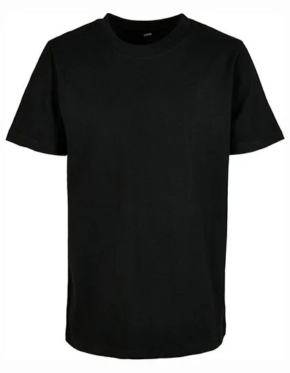 BuildYourBrand T-Shirt 2.0 mit Crewneck für Kinder, Black 110/116, BY158