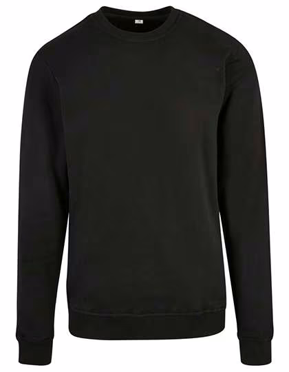 BuildYourBrand Sweatshirt Organic Basic Crew Bio-Baumwolle, Black S, BY173