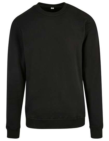 BuildYourBrand Sweatshirt Organic Basic Crew Bio-Baumwolle, Black S, BY173