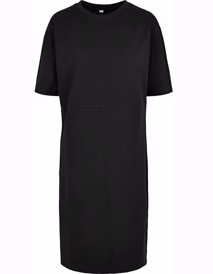 BuildYourBrand Organic Oversized Dress with Slit for Women, Black XS, BY181
