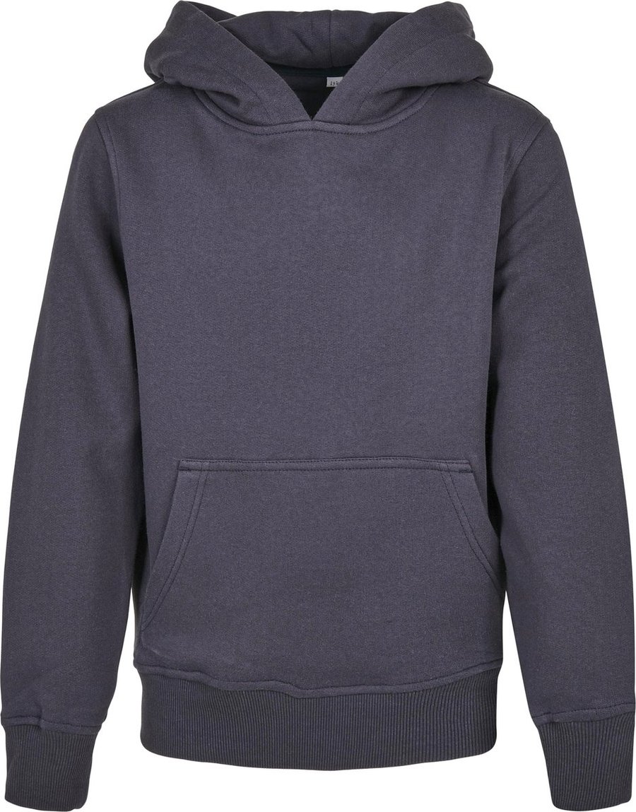 BuildYourBrand Bio-Baumwolle Basic Hoodie für Kinder, Heather Grey 110/116, BY185