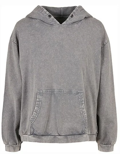 BuildYourBrand Oversize Hoody mit Acid-Waschung für Damen, Asphalt XS, BY194