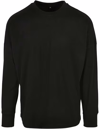 BuildYourBrand Oversized Langarm-T-Shirt mit Rundhalsausschnitt, Sand L, BY198