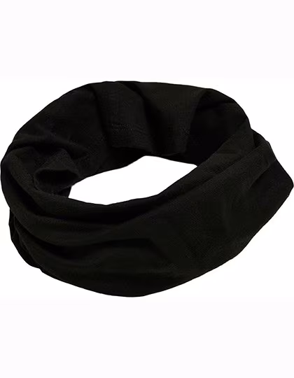 BuildYourBrand Tour de cou noir en Coton Bio, Black One Size, BY200
